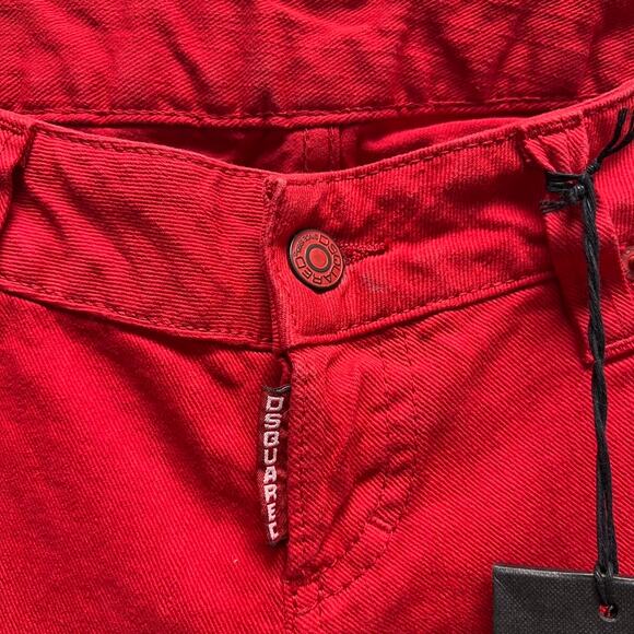 NWT Dsquared2 Red Jeans Low Rise Y2K Women’s Size 42 (6 US) - Picture 4 of 11